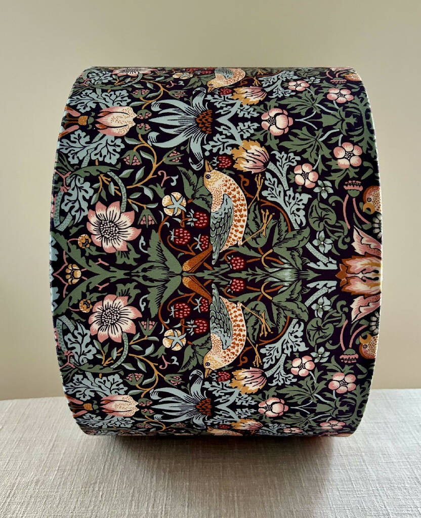 William Morris 'Strawberry Thief' Velvet Lampshade - Image 4