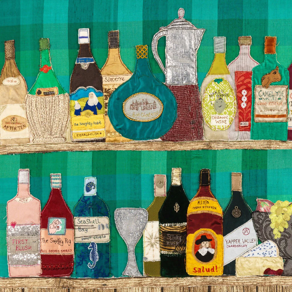 Wine Bottles Canvas Tote Bag - Image 3