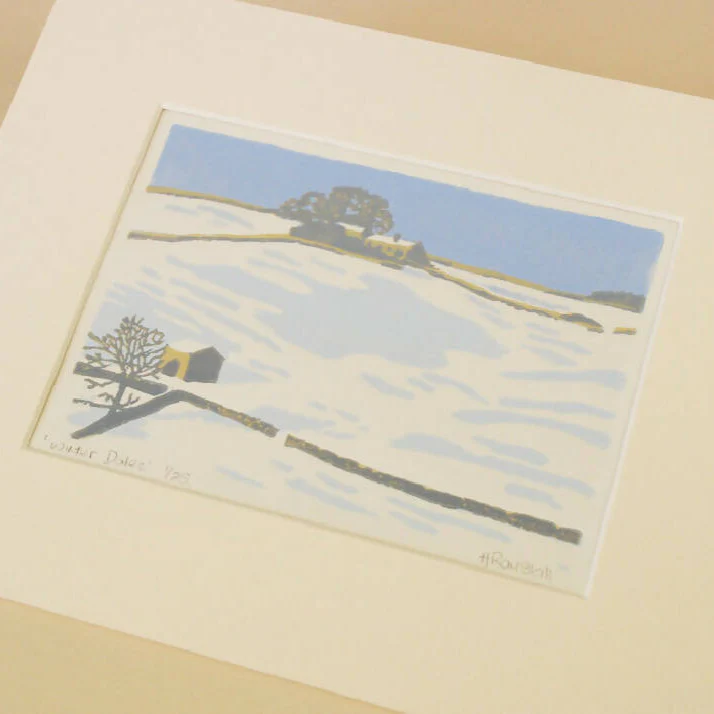 Winter Dales - Limited Edition - Original Linocut Print - Image 2