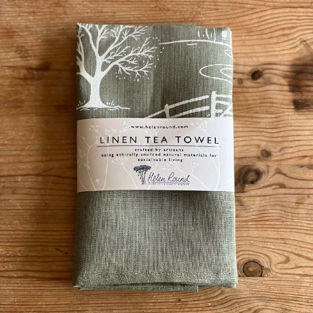 Winter Fox Linen Tea Towel - Image 3