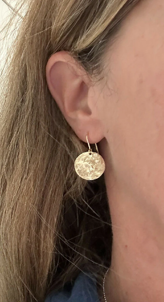 Winter sunset gold earrings - Image 2