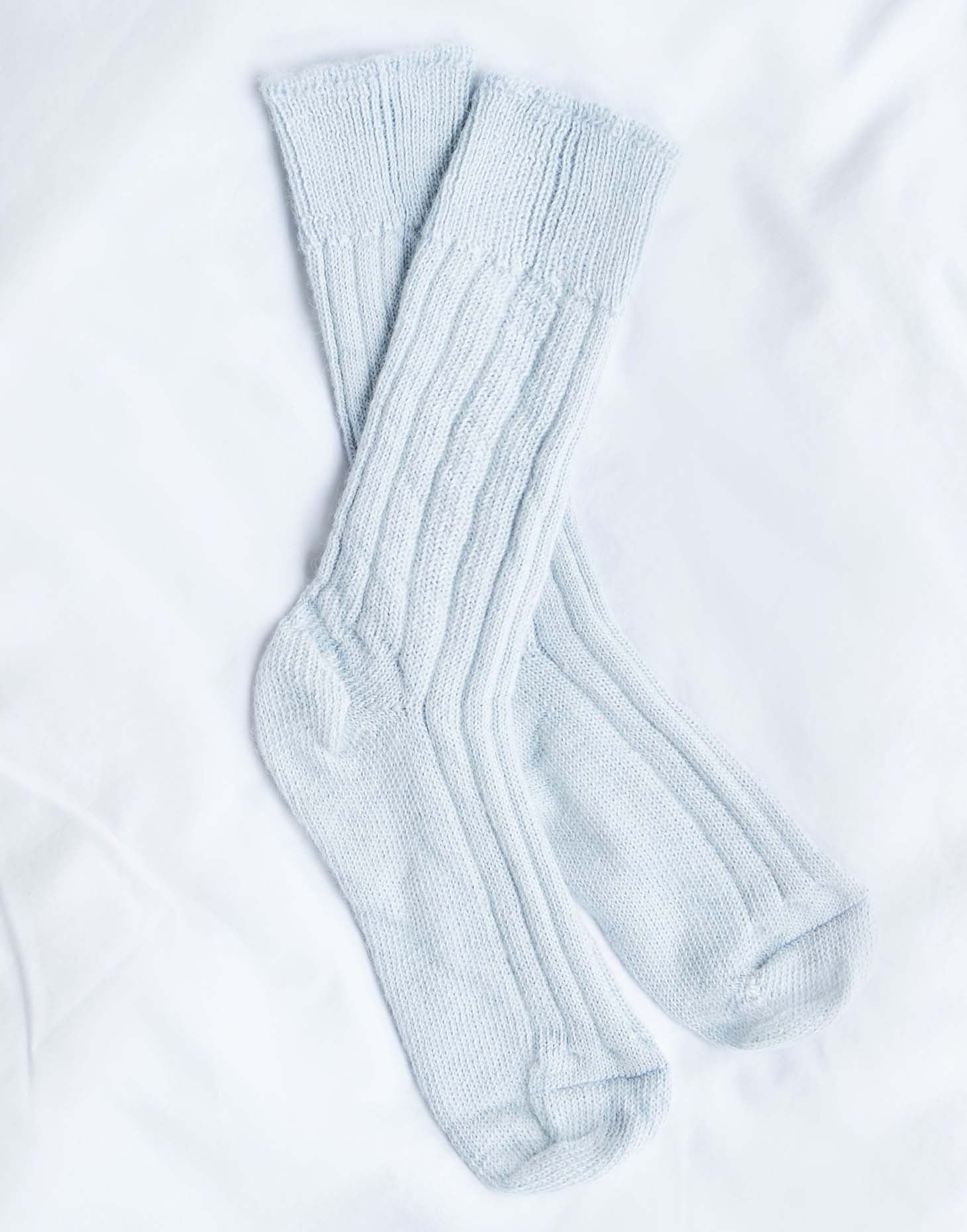 Women's Alpaca Bed Socks – Light Blue
