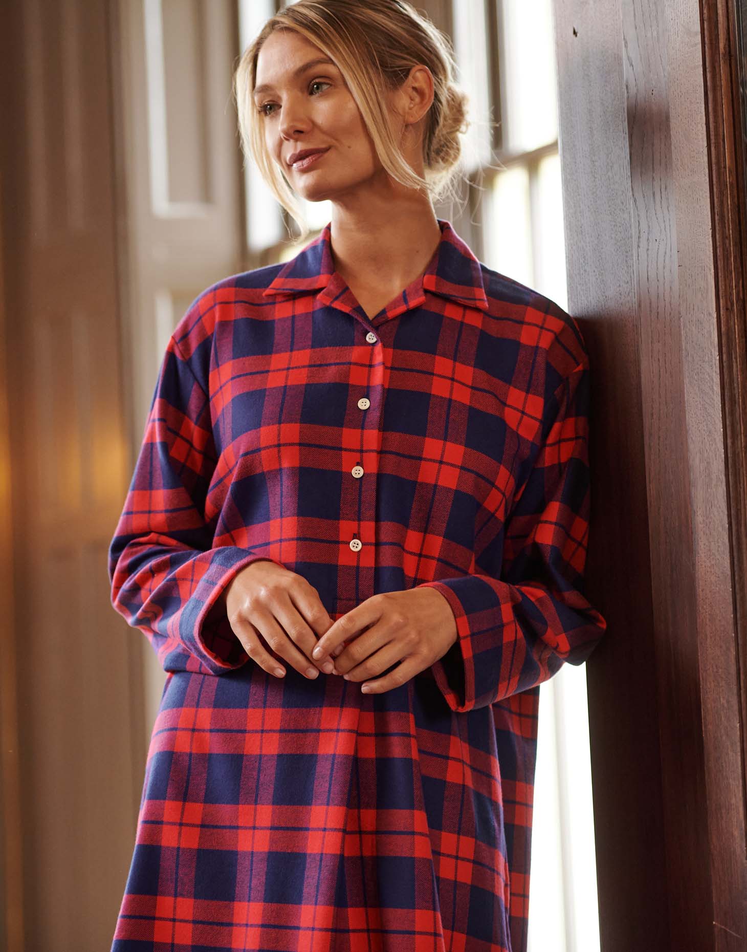 Women's Brushed Cotton Nightshirt – Dumbarton Tartan - Image 5