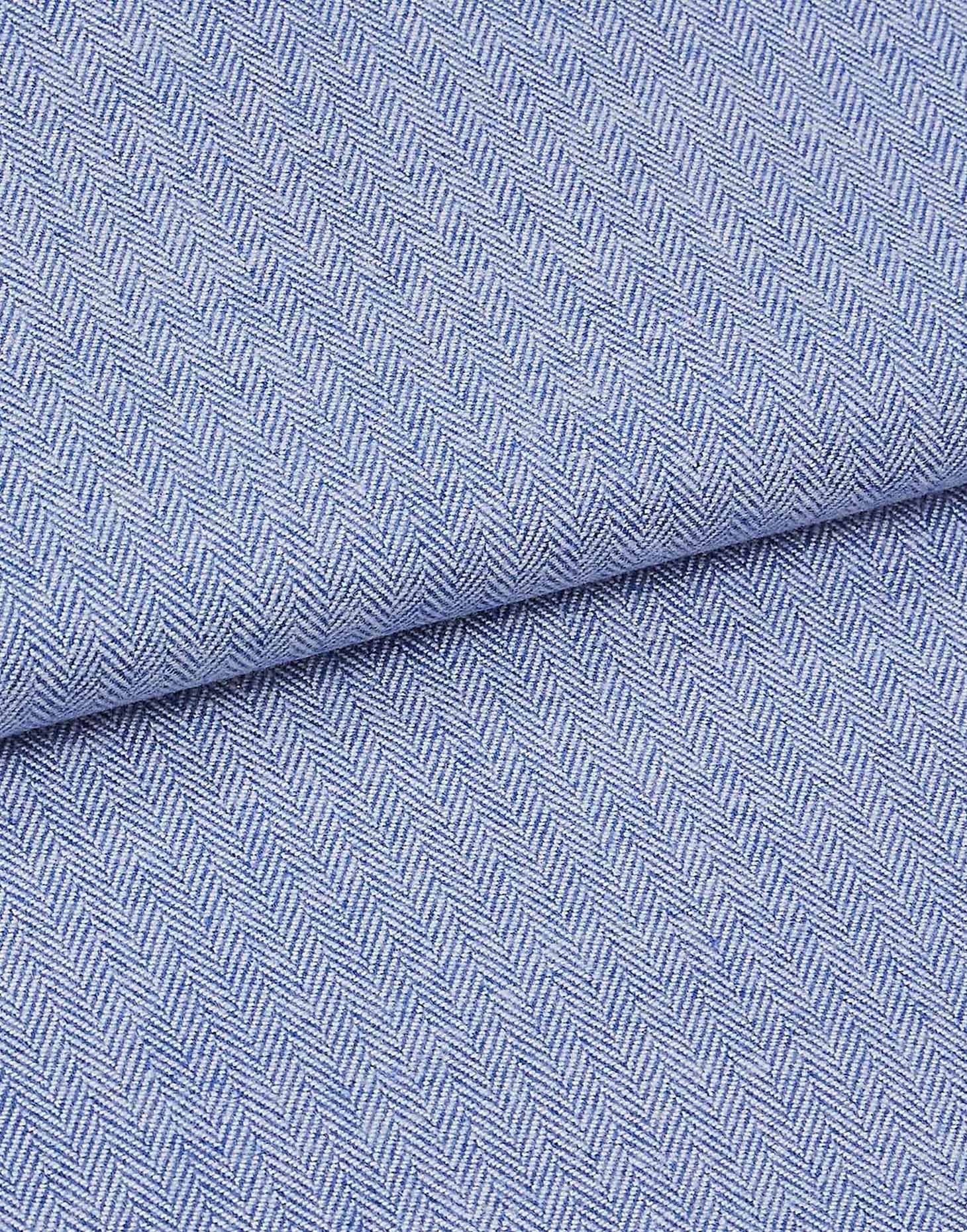 Women's Brushed Cotton Pyjama Set – Staffordshire Blue Herringbone - Image 6