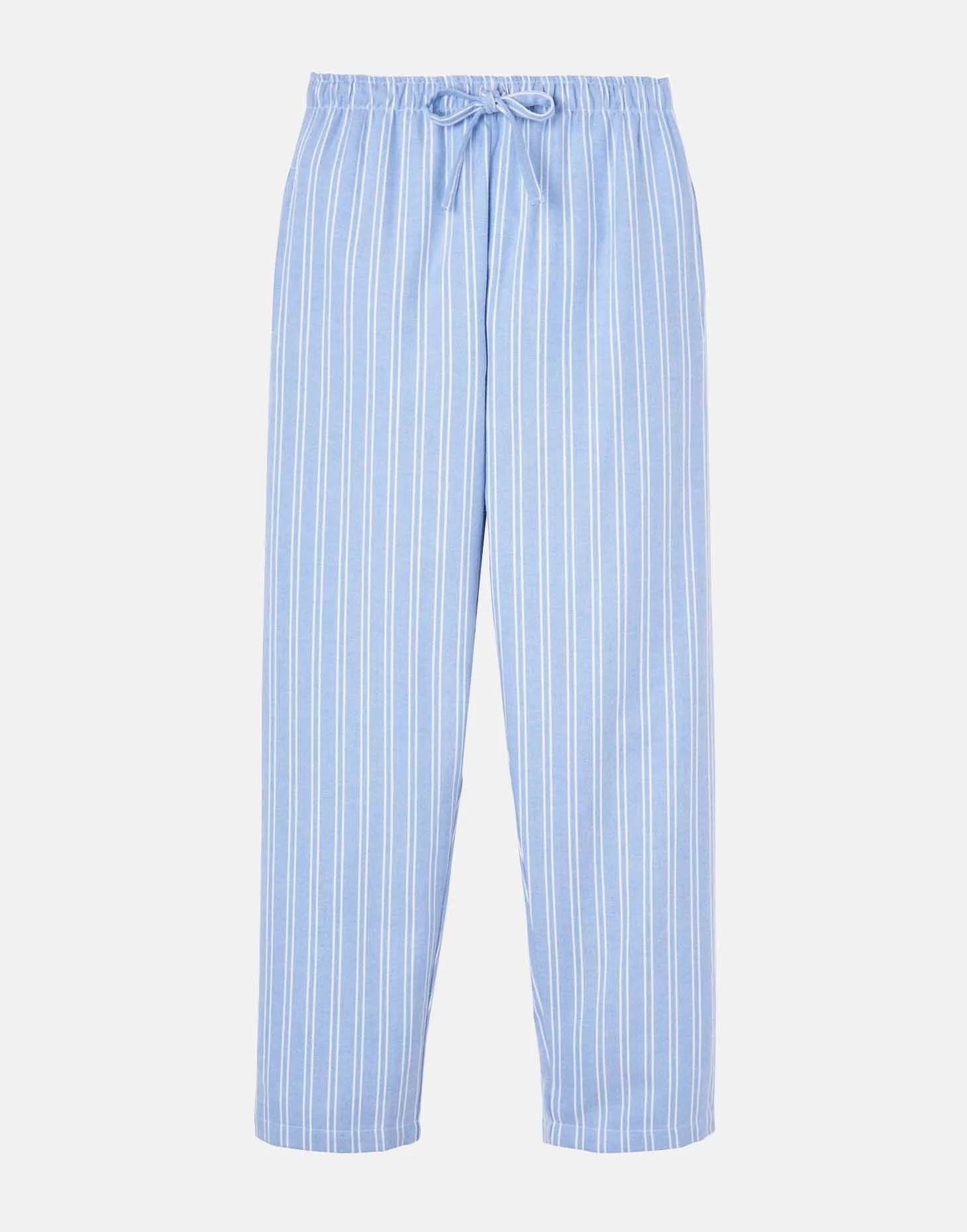 Women's Brushed Cotton Pyjama Set – Westwood Blue Stripe - Image 9