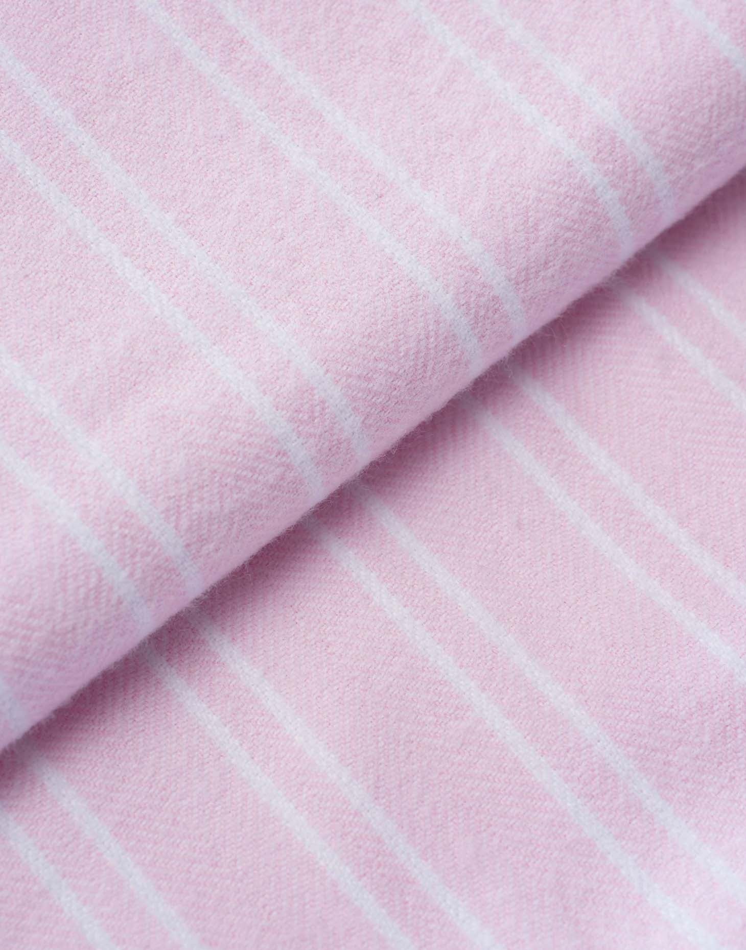 Women's Brushed Cotton Pyjama Set – Westwood Pink Stripe - Image 6