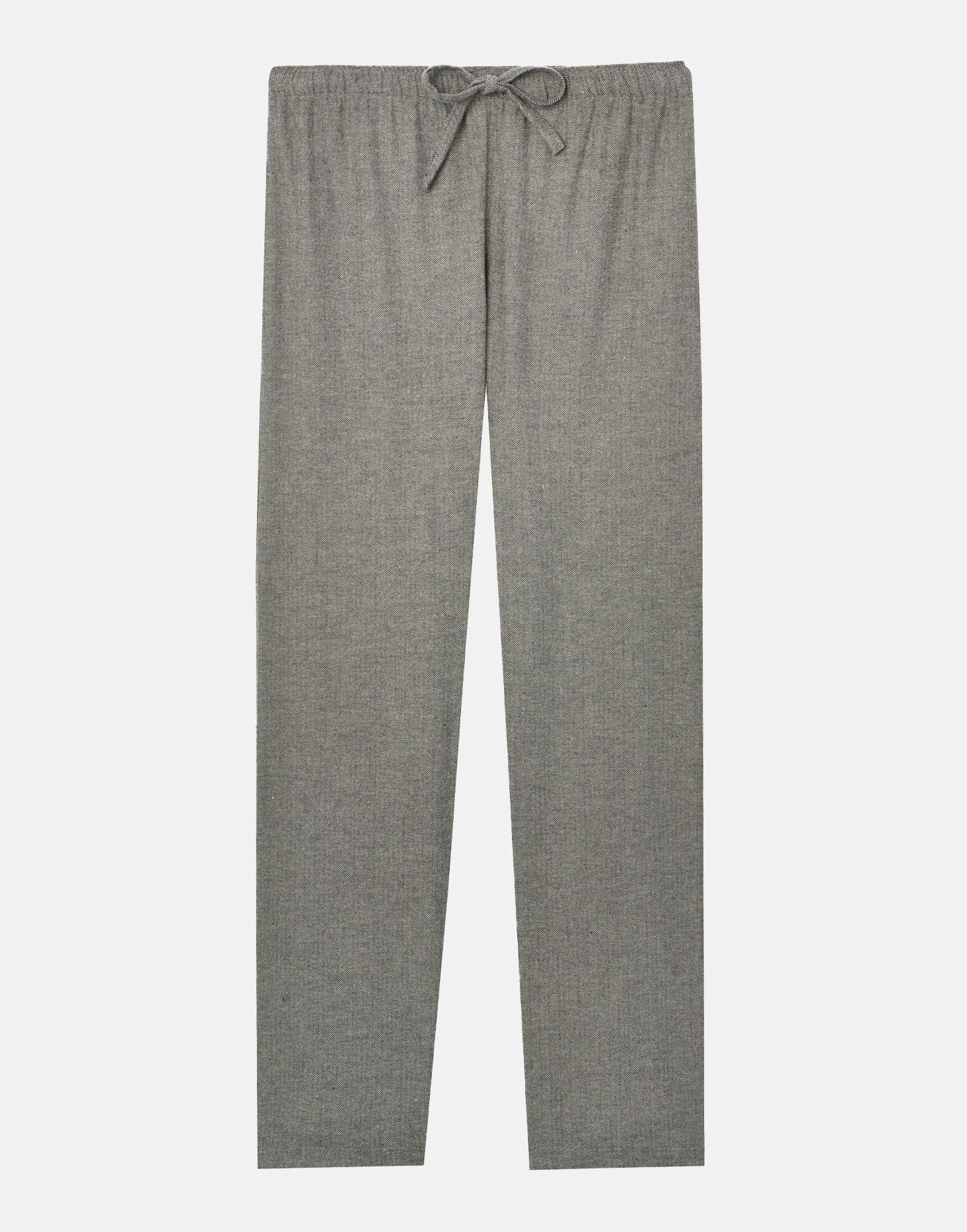 Women's Brushed Cotton Pyjama Set – Whitby Jet Herringbone - Image 5