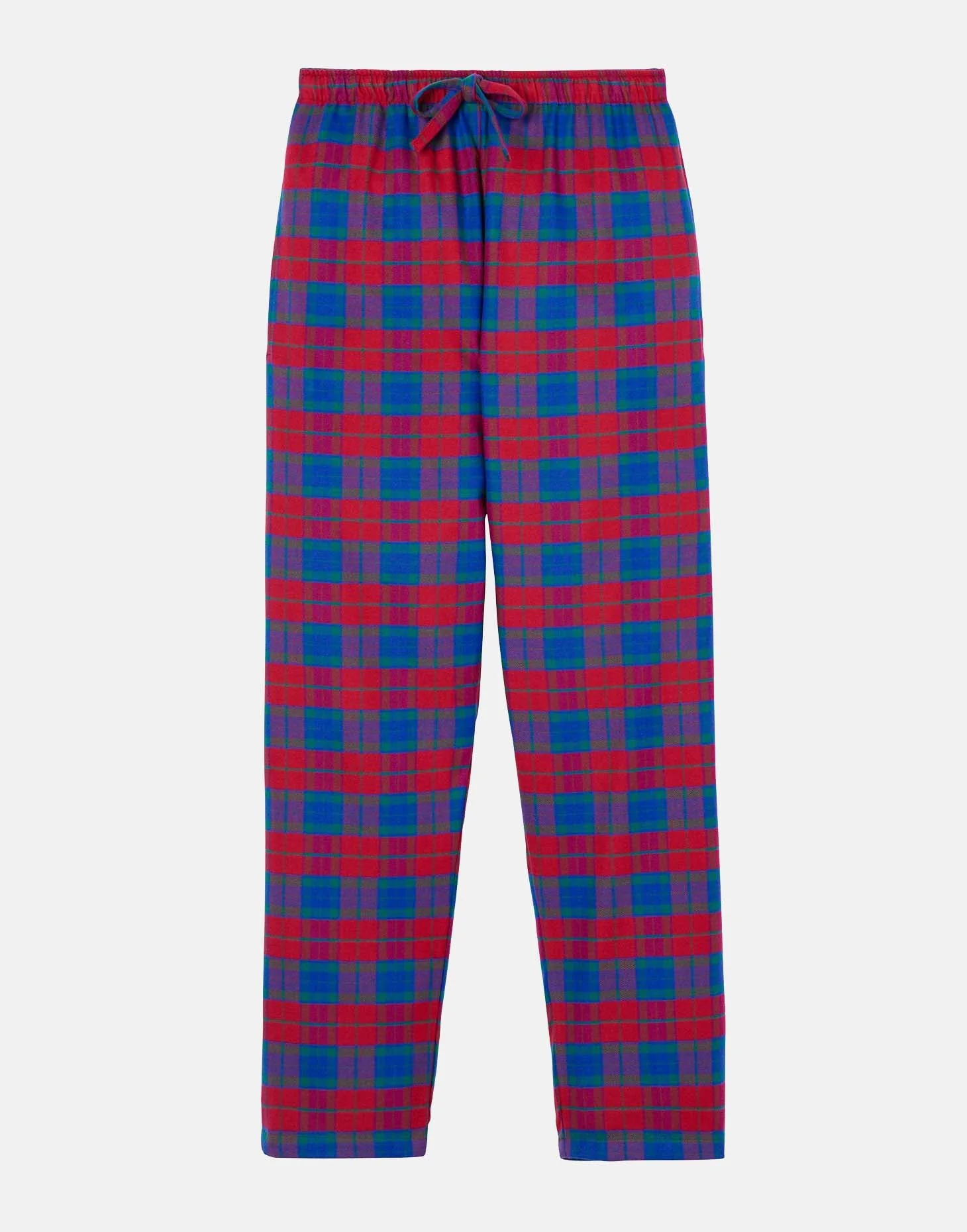 Women's Brushed Cotton Pyjama Trousers – Bordeaux Tartan - Image 5