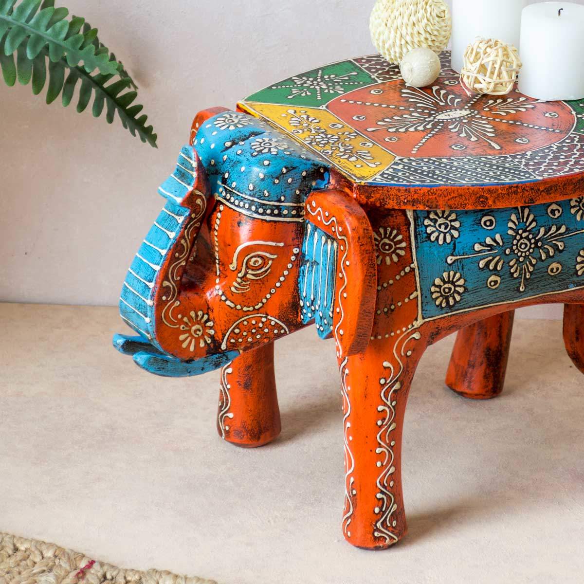 Wooden Elephant Foot Stool - Image 4