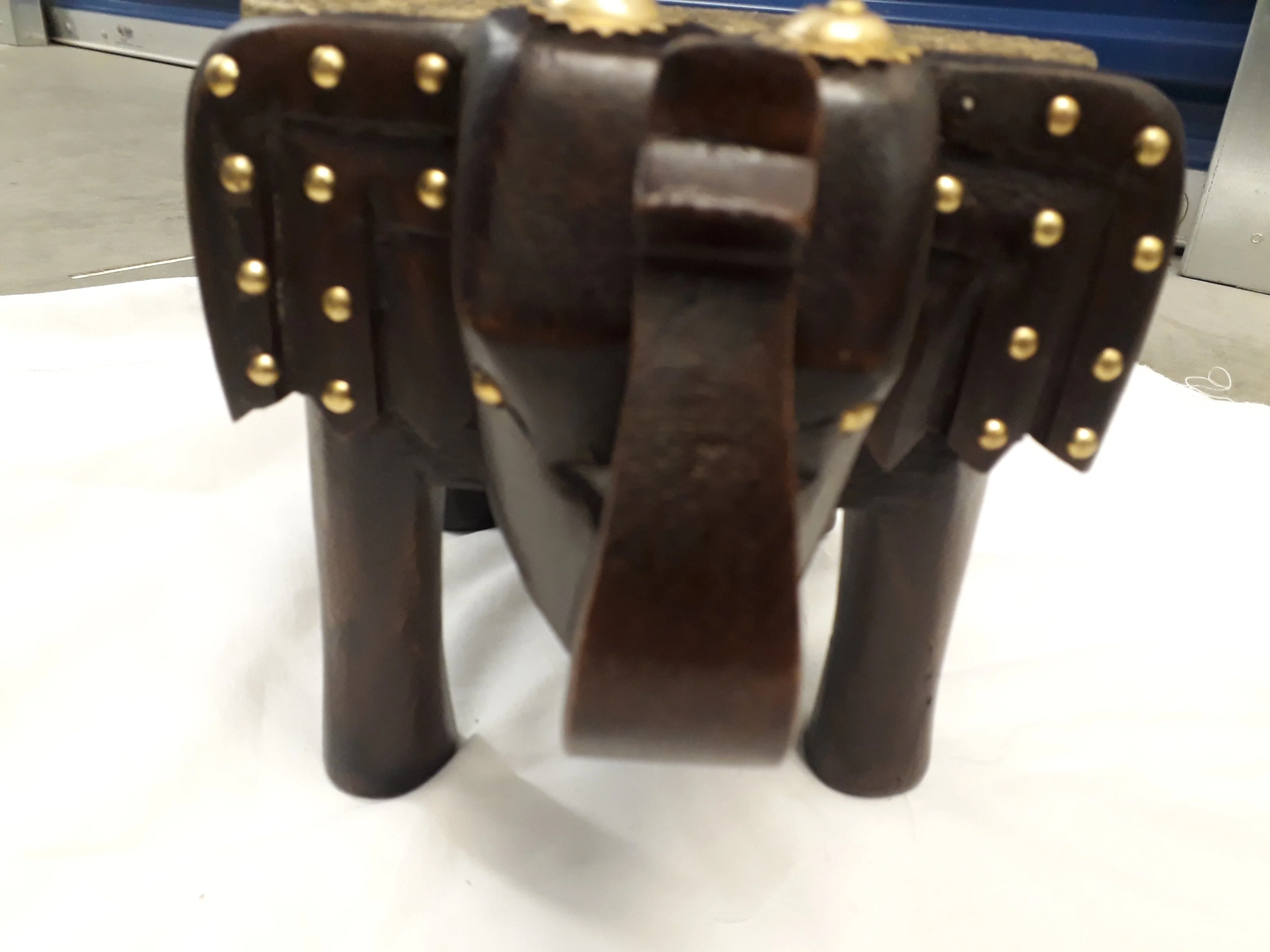 Wooden Elephant Side Table - Image 7