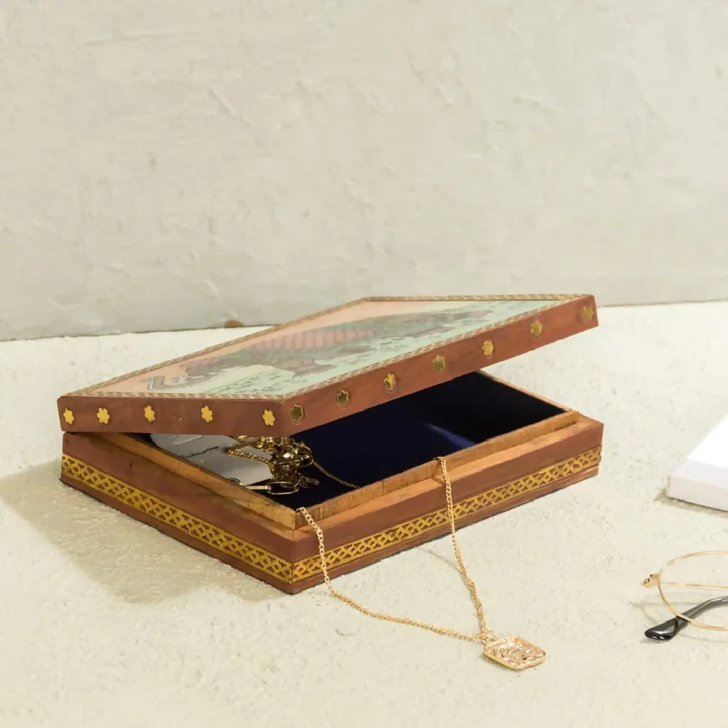 Wooden Handcrafted Elephant Jewellery Box - Image 5