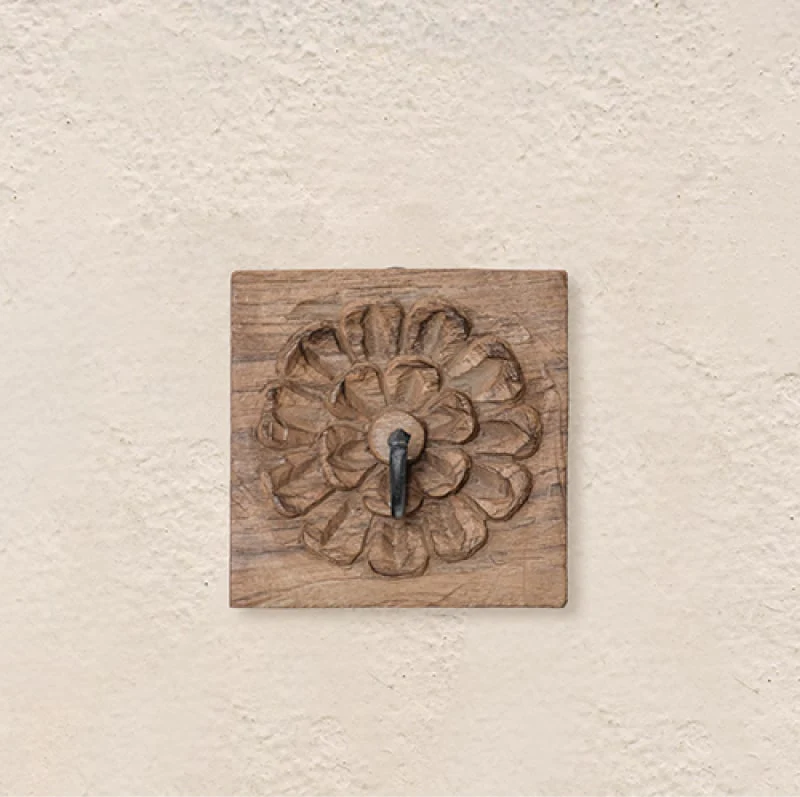 Wooden Square Single Wall Hook - Image 5