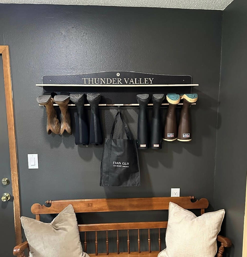 Wooden Welly Rack In Brown - Image 10