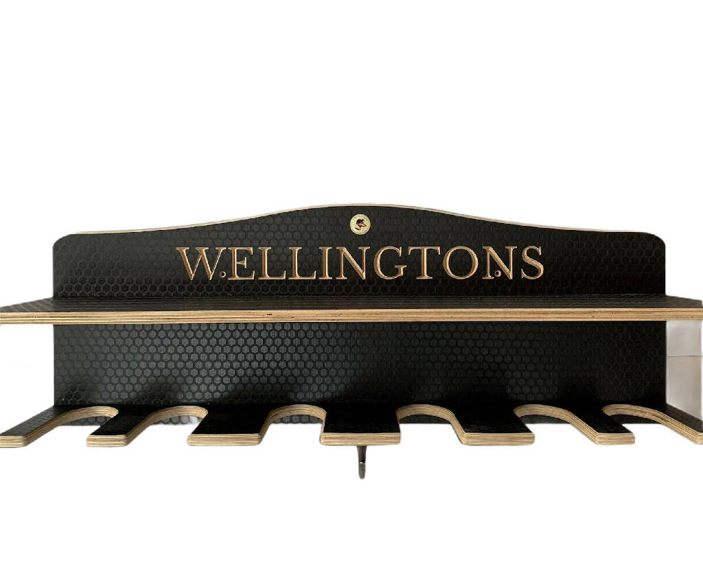 Wooden Welly Rack In Brown - Image 3