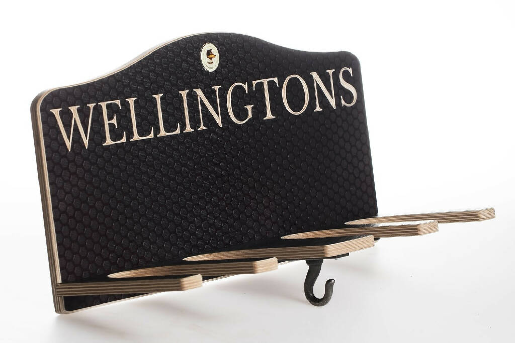 Wooden Welly Rack In Brown - Image 4