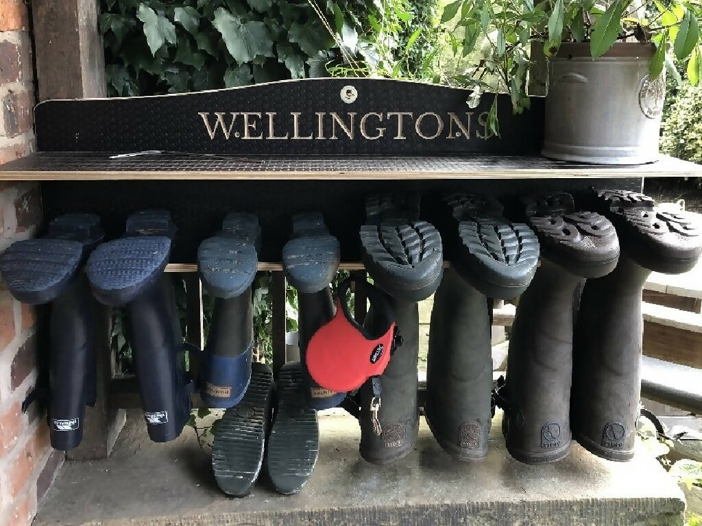 Wooden Welly Rack In Brown - Image 5