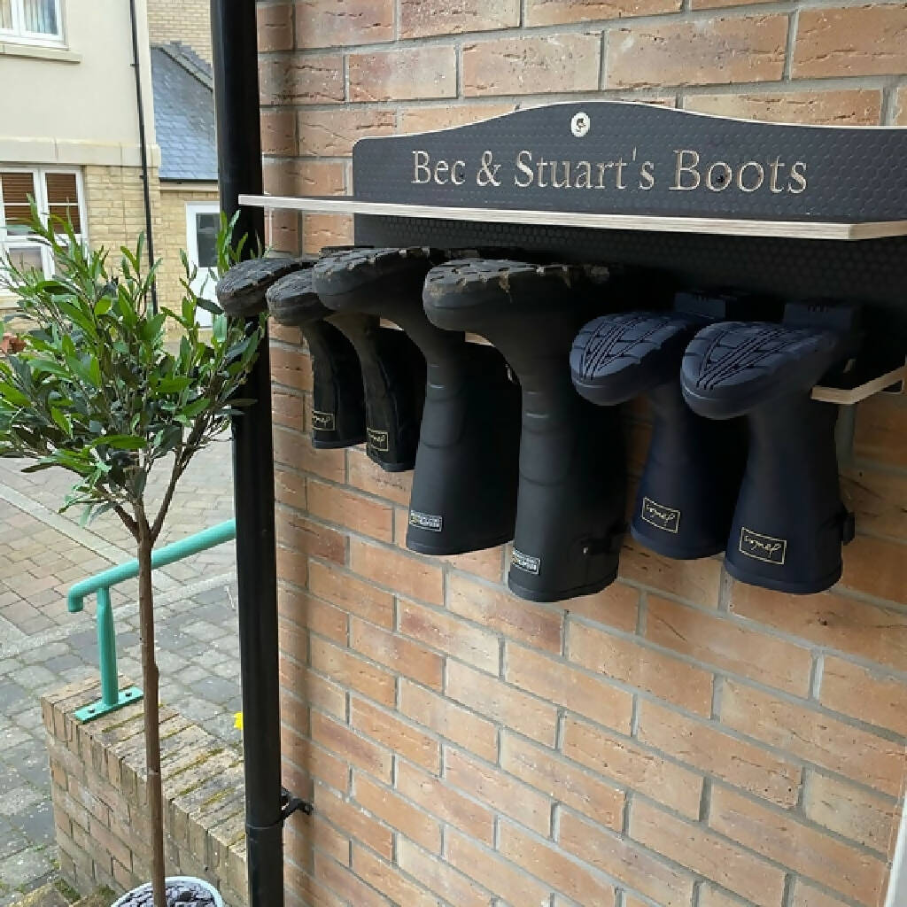 Wooden Welly Rack In Brown - Image 6
