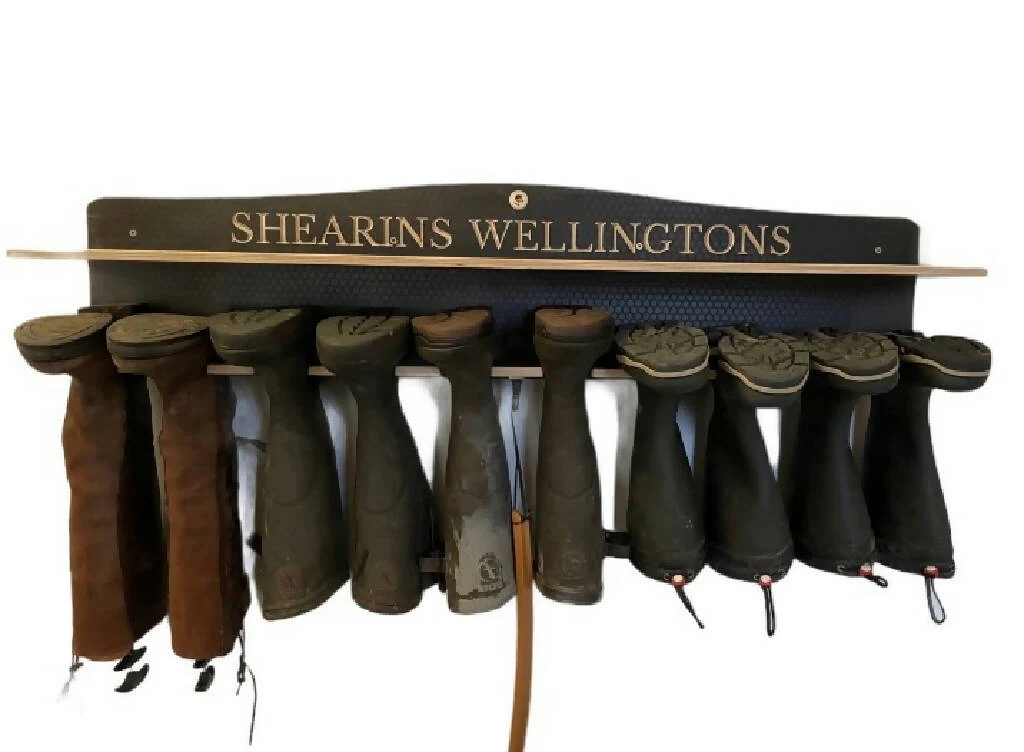 Wooden Welly Rack In Brown - Image 7