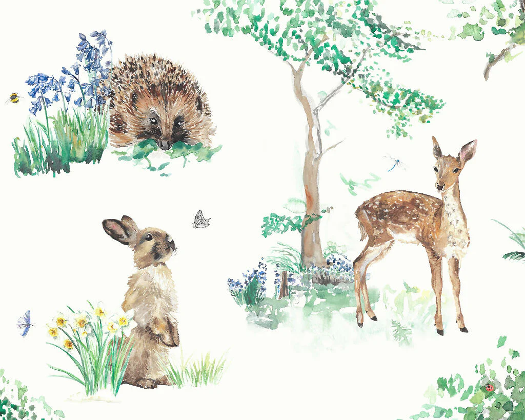 Woodland Animals Curtain Fabric - Image 3