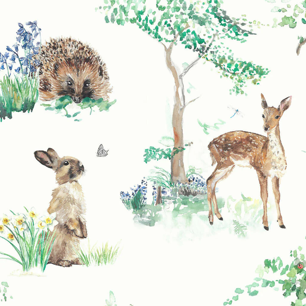 Woodland British Animals Children's Wallpaper - Image 3