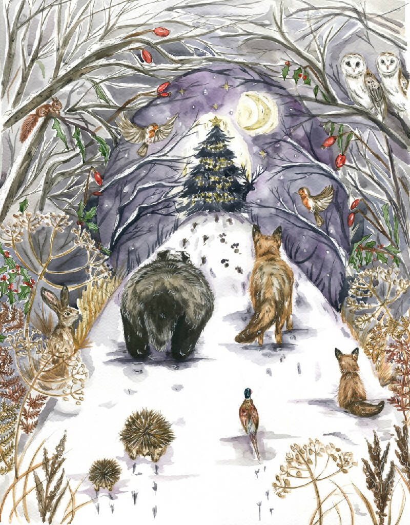 Woodland Wildlife 'The Hazel Wood Nativity' Limited Edition Print - Image 2
