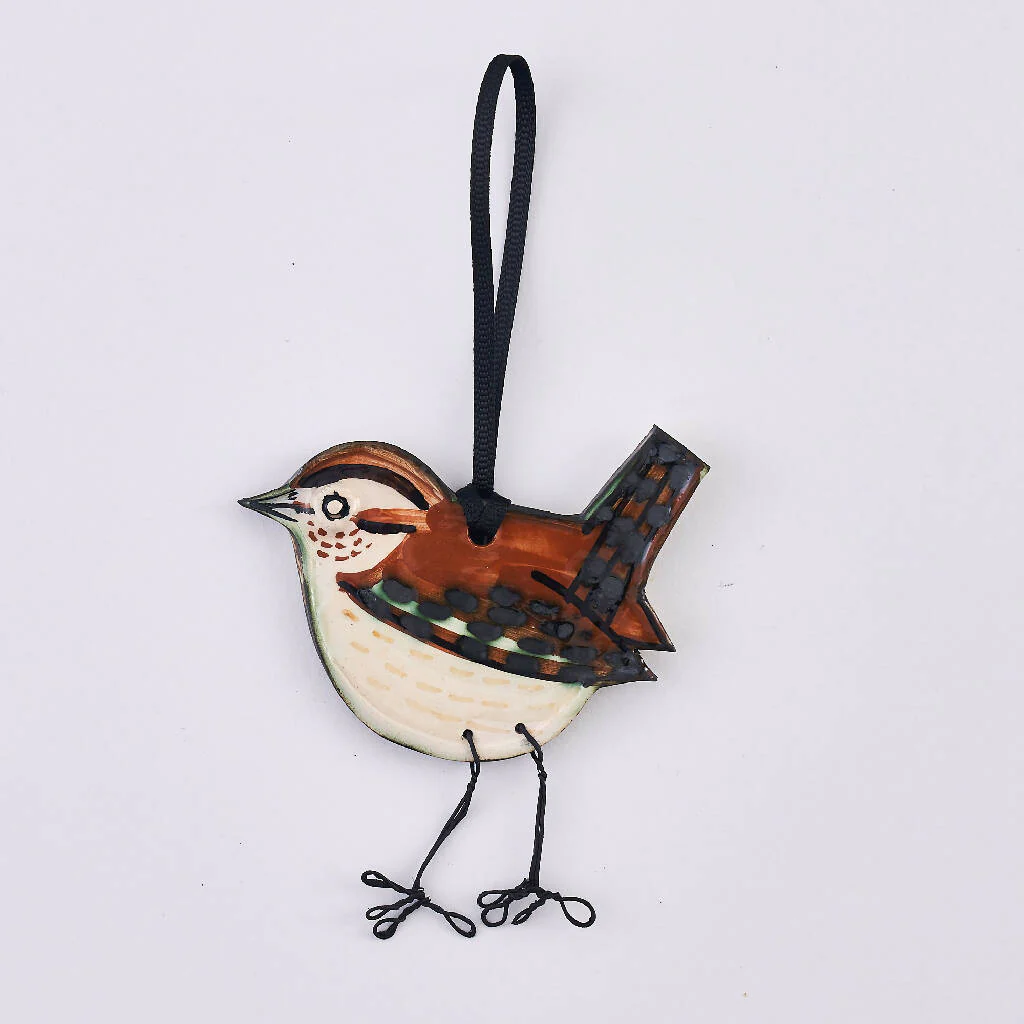 Wren Ceramic Hanging Decoration