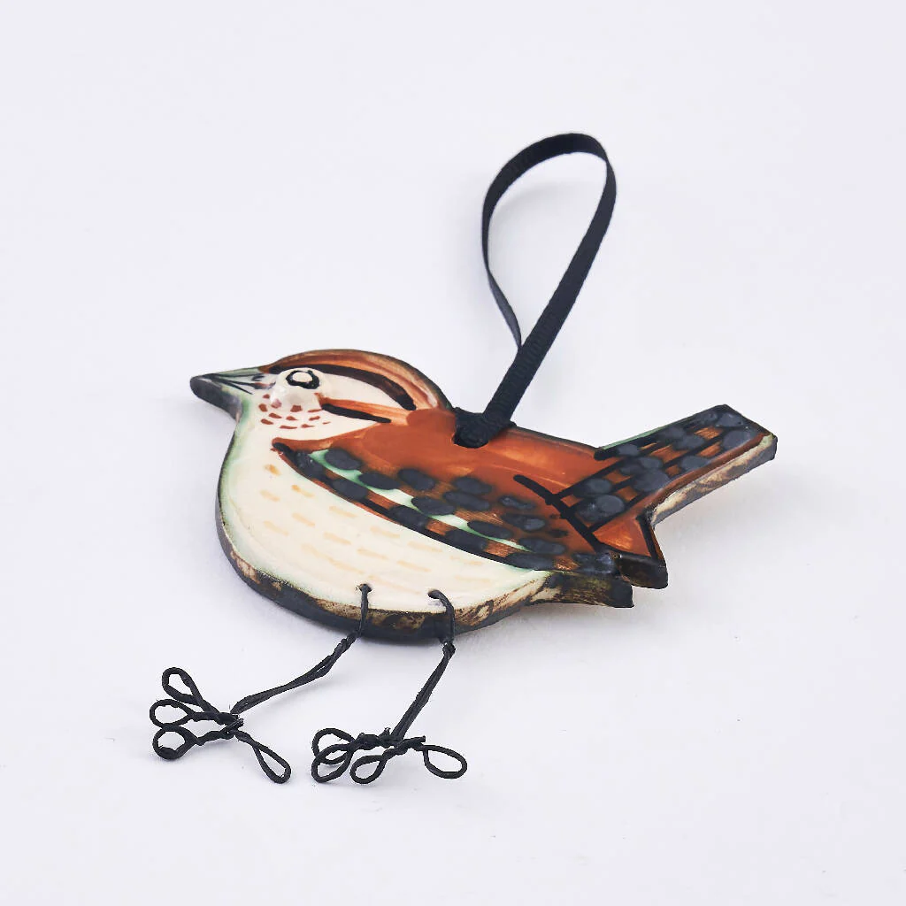 Wren Ceramic Hanging Decoration - Image 2