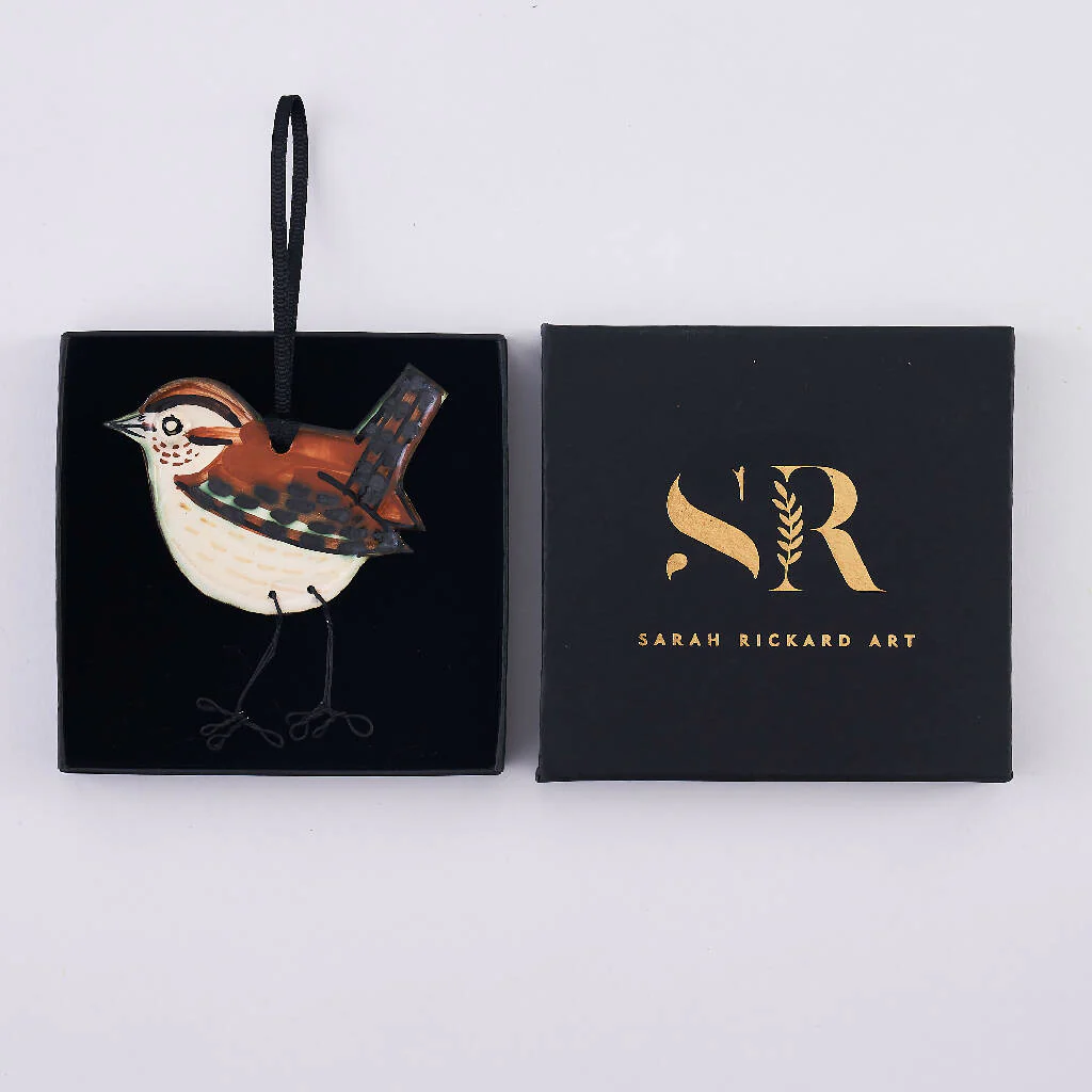 Wren Ceramic Hanging Decoration - Image 3