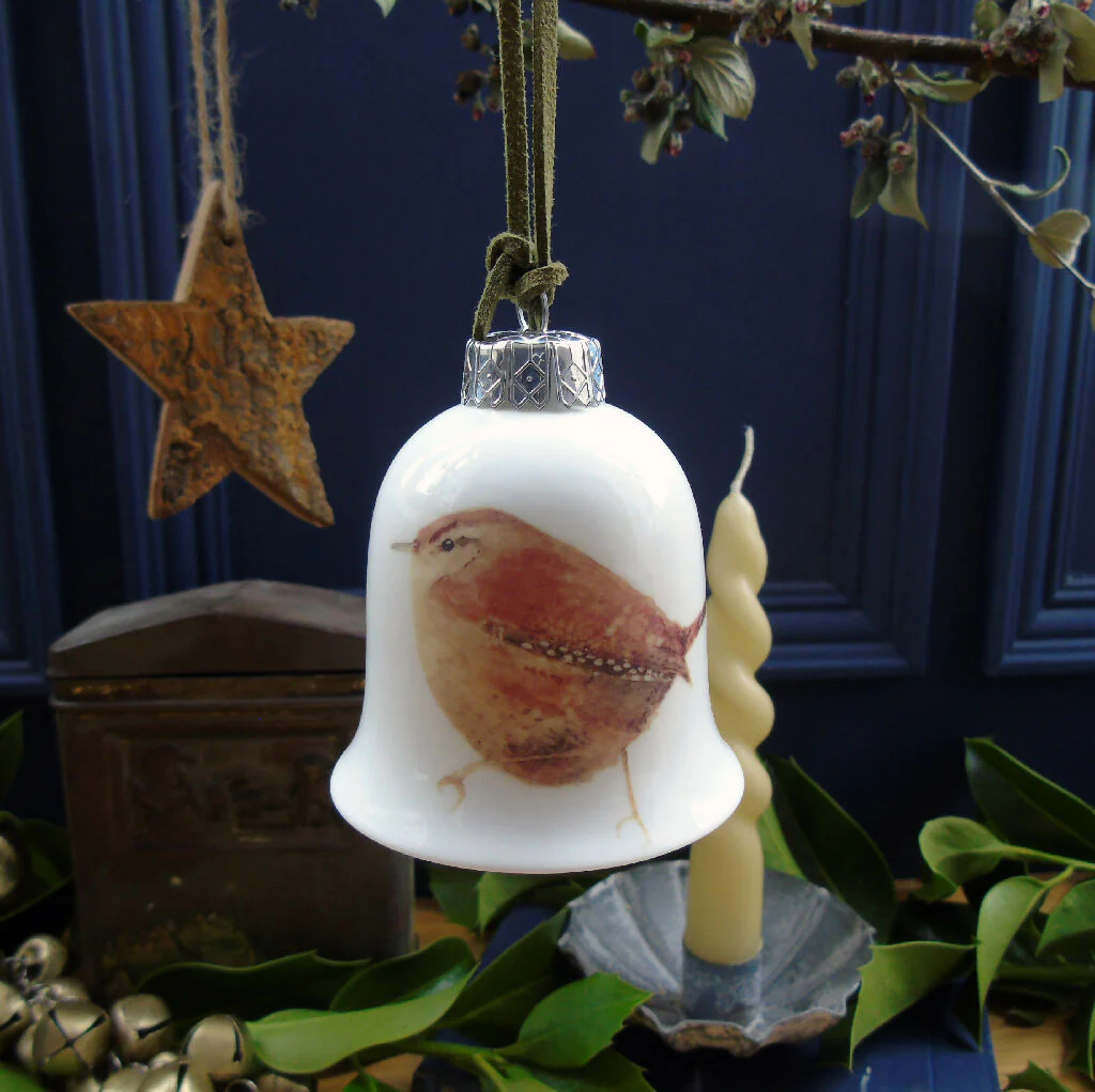 Wren Fine Bone China Bell Decoration - Image 3