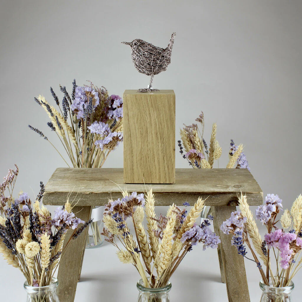 Wren Wire Bird Sculpture - Image 3