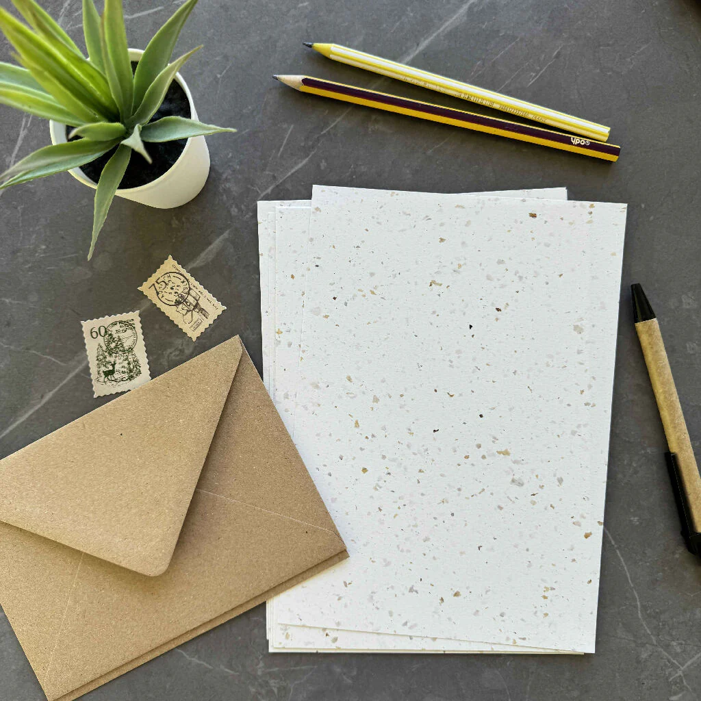 Writing Paper Set made with coffee waste