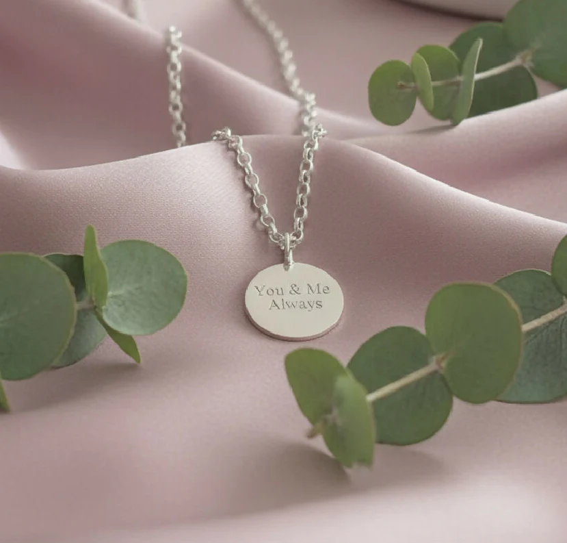 You and Me Always Charm Necklace - Sterling Silver