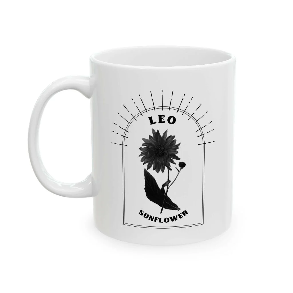 Zodiac Birth Flower Mug in White Gloss - Image 12