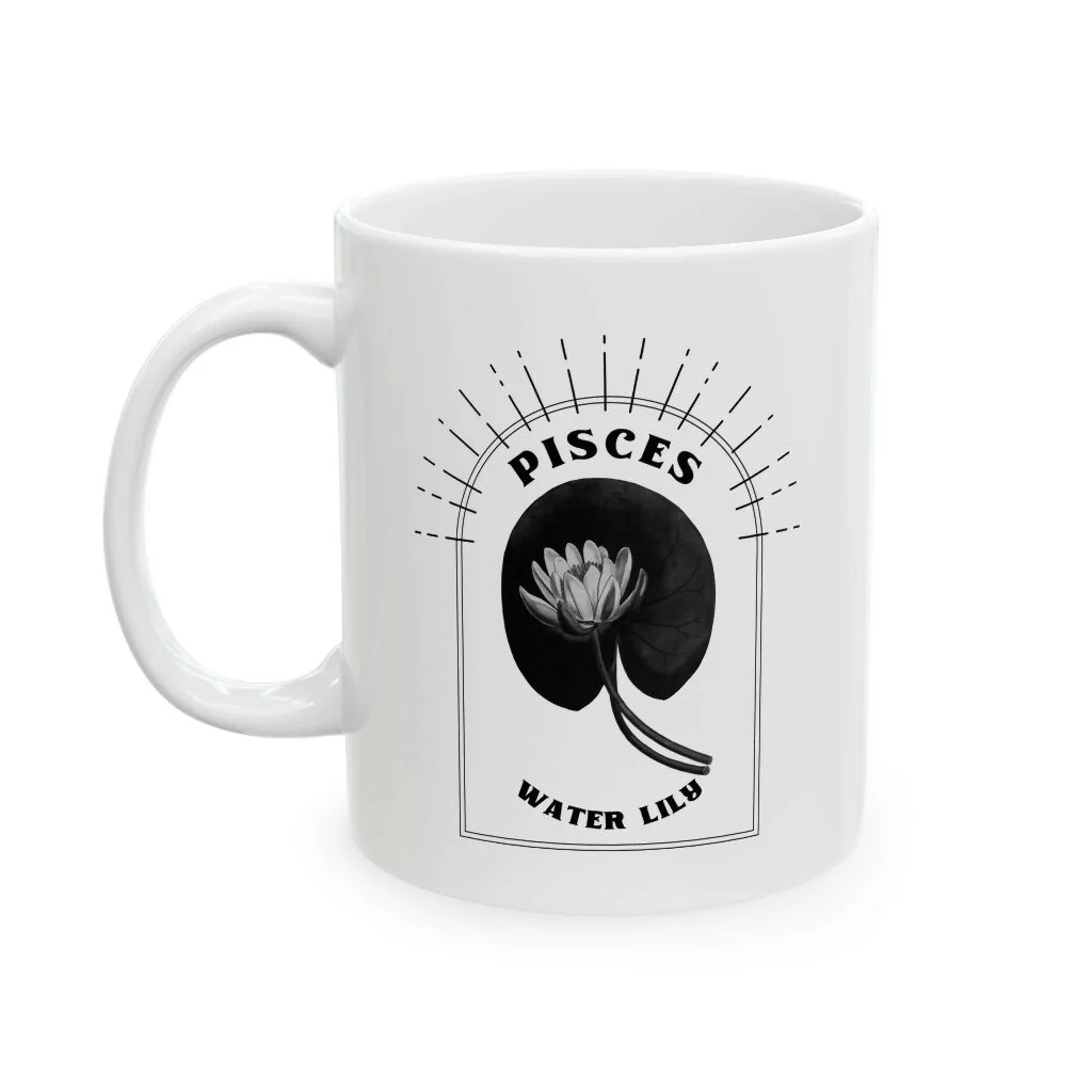 Zodiac Birth Flower Mug in White Gloss - Image 13